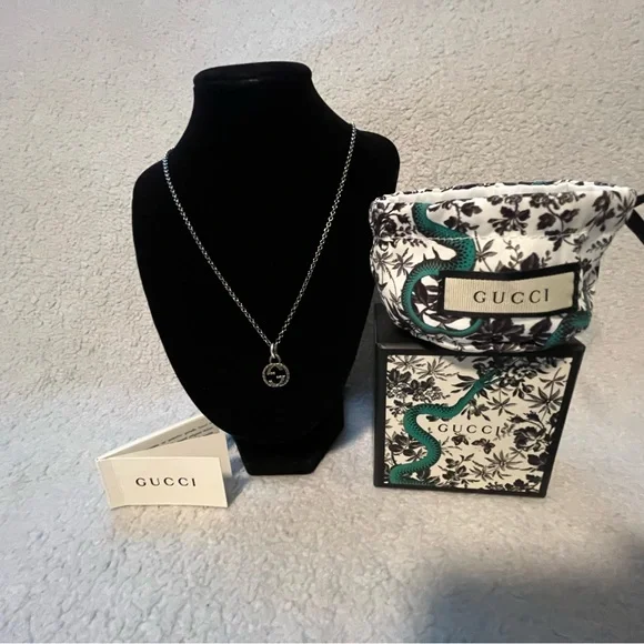 Gucci Interlocking G Arabesque 925 Silver Necklace - Picture 5 of 7